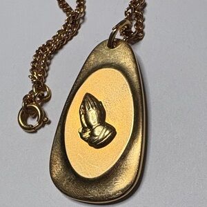 Entry Gold Oval Pendant Necklace